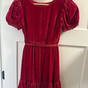 J. Crew Red Velvet Kids Dress